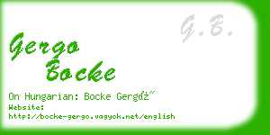 gergo bocke business card